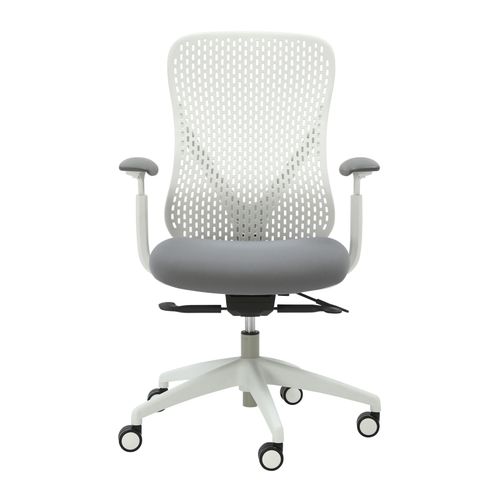 Buro Axon Chair Mesh Back with Arms White