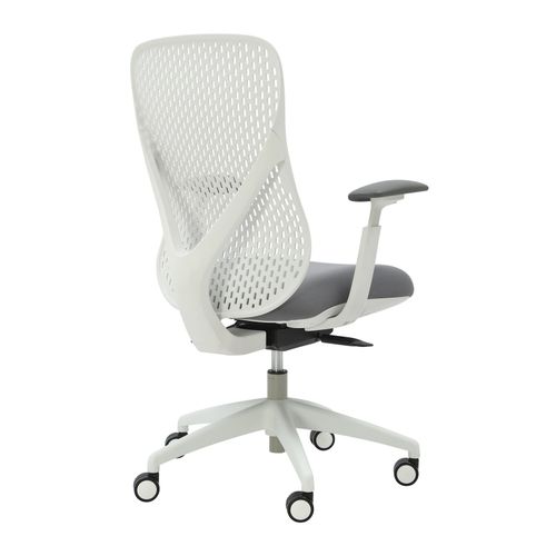 Buro Axon Chair Mesh Back with Arms White