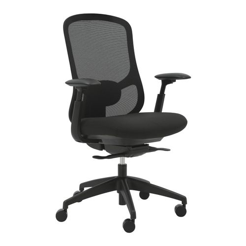 Buro Quantum Chair Mesh Back with Arms Black