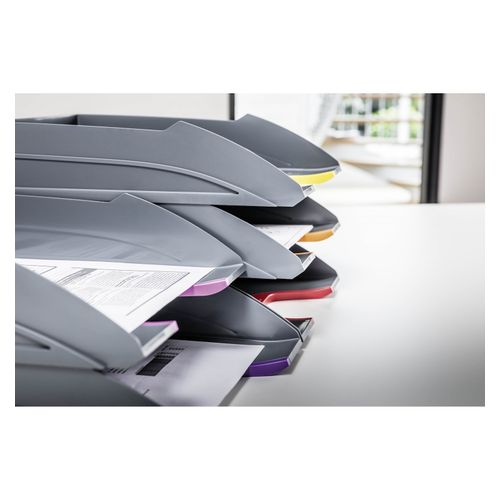 Durable Durable Varicolor Letter Trays Yellow/Orange/Red/Pink/Purple Set Of 5