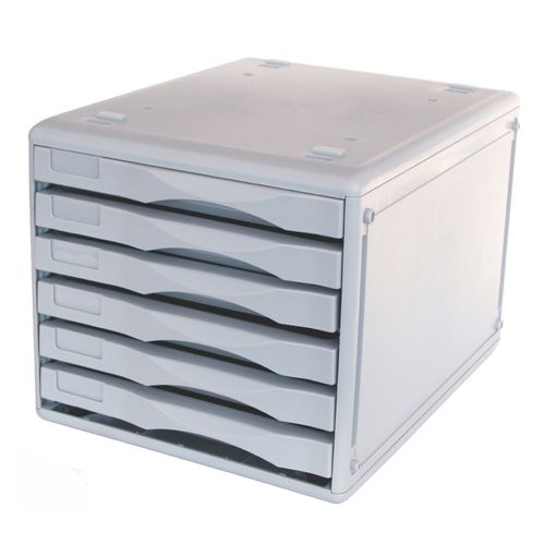Metro 3439 Desktop Filing Drawers B4 6D Grey