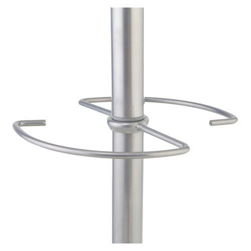 Alba Stily Coat Rack With Umbrella Stand 4 Hook Silver/Wood