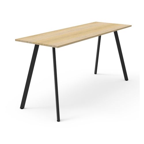 Rapid Eternity High Bar Table 2100mm Black Base Natural Oak Top