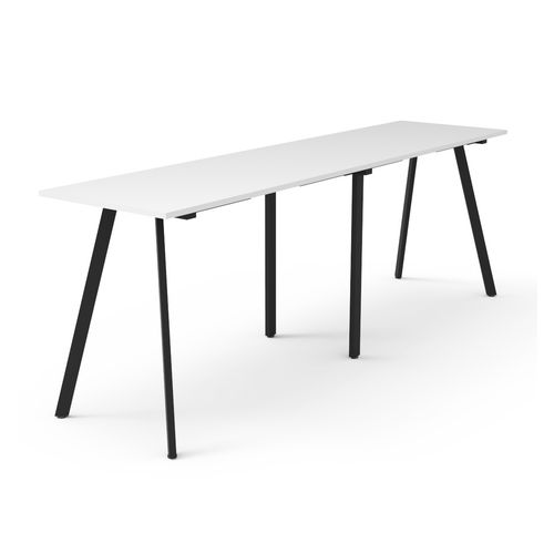 Rapid Eternity High Bar Table 3000mm Black Base Natural White Top