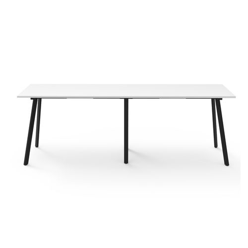 Rapid Eternity High Bar Table 3000mm Black Base Natural White Top