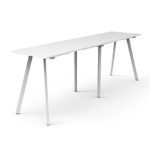 Rapid Eternity High Bar Table 3000mm White Base Natural White Top