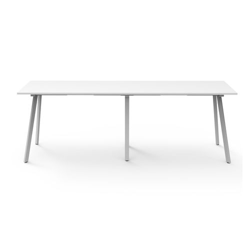 Rapid Eternity High Bar Table 3000mm White Base Natural White Top