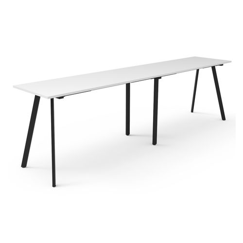 Rapid Eternity High Bar Table 3600mm Black Base Natural White Top