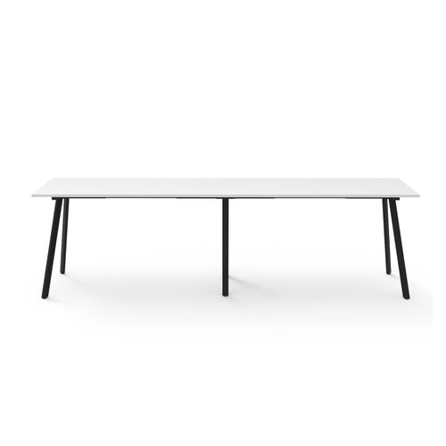 Rapid Eternity High Bar Table 3600mm Black Base Natural White Top