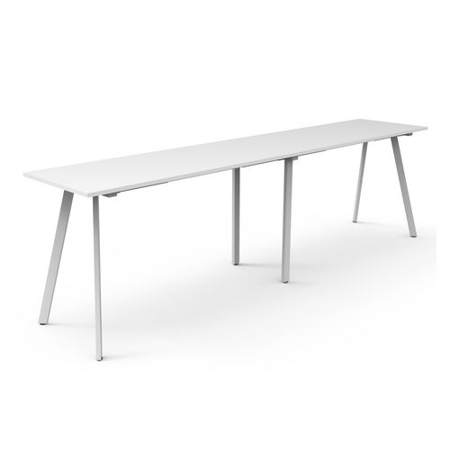 Rapid Eternity High Bar Table 3600mm White Base Natural White Top
