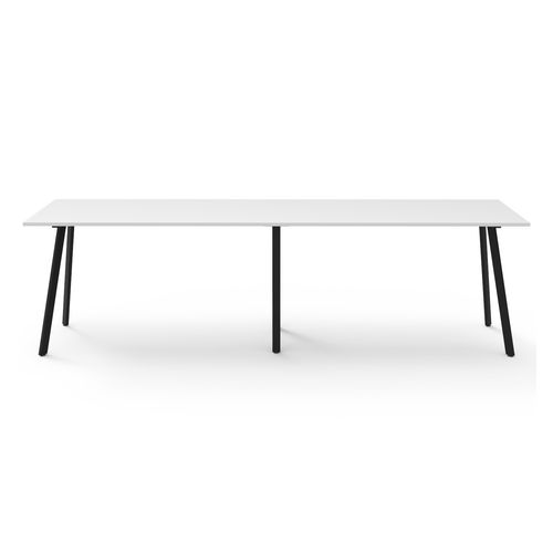 Rapid Eternity Deep High Bar Table 3600mm Black Base Natural White Top