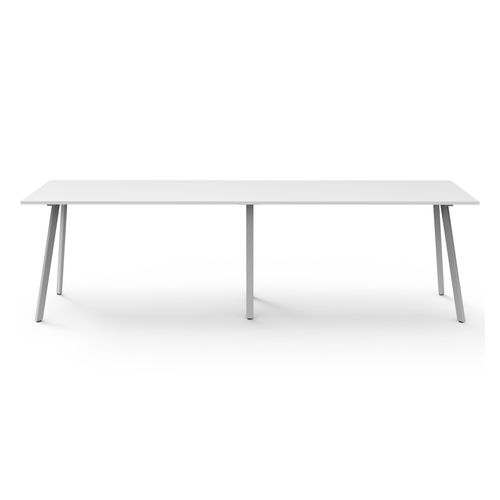 Rapid Eternity Deep High Bar Table 3600mm White Base Natural White Top