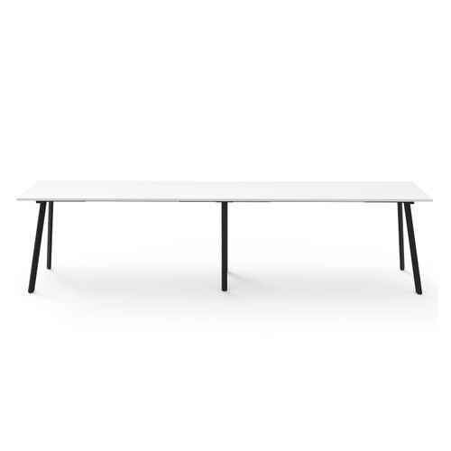Rapid Eternity High Bar Table 4200mm Black Base Natural White Top