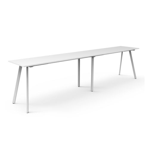Rapid Eternity High Bar Table 4200mm White Base Natural White Top