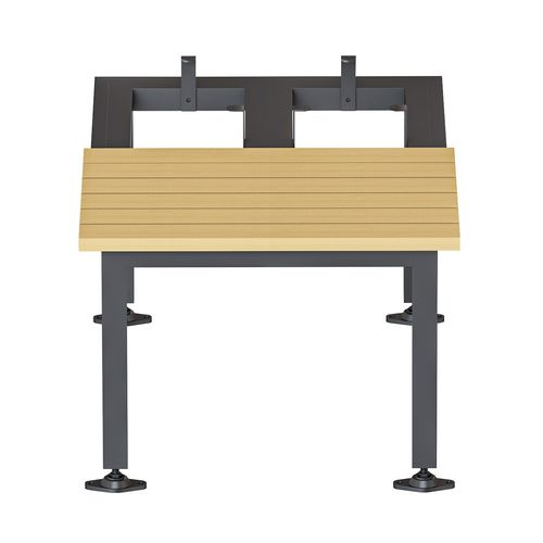 Rapid Bench Seat And Stand To Suit Bank of 2 Lockers Black/Teak