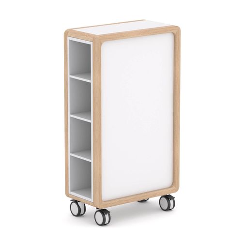 Rover Mobile Whiteboard 900x1620mm Timber & White