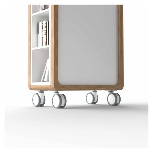 Rover Mobile Whiteboard 900x1620mm Timber & White