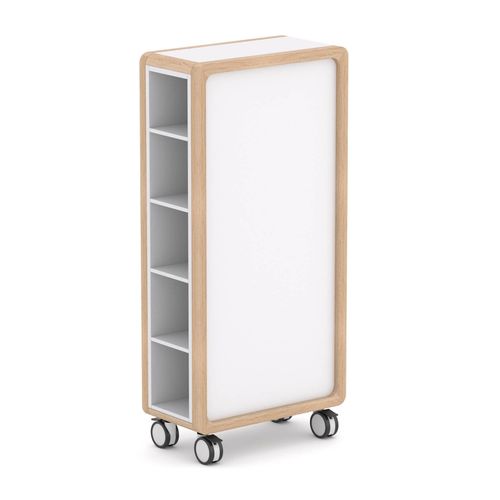 Rover Mobile Whiteboard 900x1920mm Timber & White