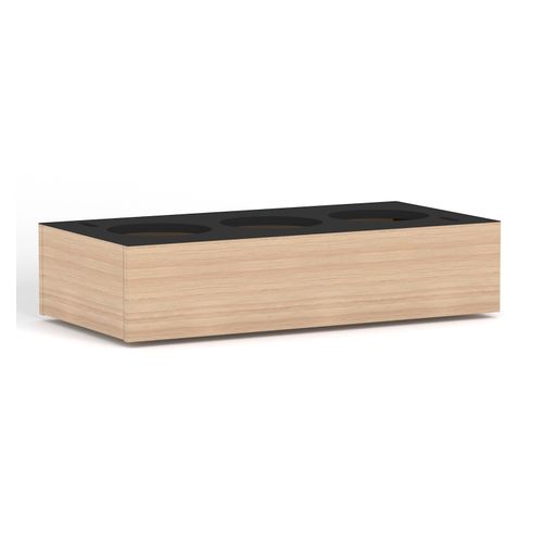 Rhodes Modular Shelf Planter Box with 3x Dia200mm Plant Holes W800mm x D400mm x H181mm New Oak Ravine