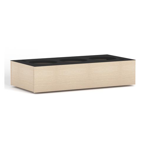 Rhodes Modular Shelf Planter Box with 3x Dia200mm Plant Holes W800mm x D400mm x H181mm Nordic Maple