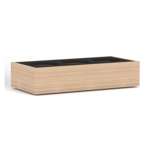 Rhodes Modular Top Shelf Planter Box with 3x Dia200mm Plant Holes W840mm x D400mm x H181mm New Oak Ravine