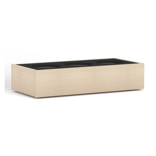 Rhodes Modular Top Shelf Planter Box with 3x Dia200mm Plant Holes W840mm x D400mm x H181mm Nordic Maple