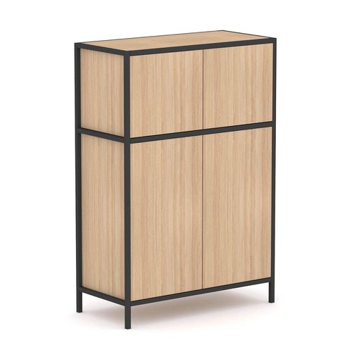 Rhodes Modular Shelf 1-Bay Credenza Configuration 1 New Oak Ravine