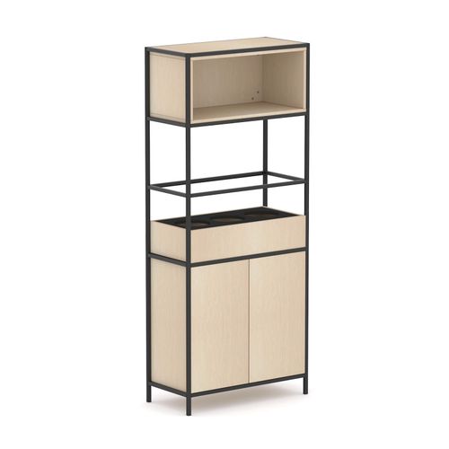 Rhodes Modular Shelf 1-Bay Shelving Configuration 1 Nordic Maple
