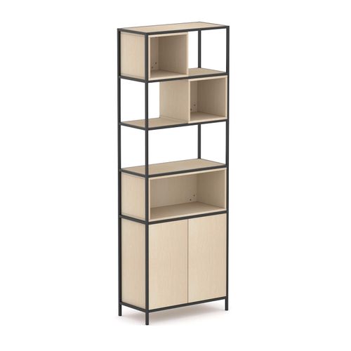 Rhodes Modular Shelf 1-Bay Shelving Configuration 2 Nordic Maple