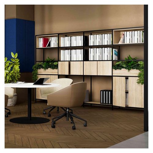 Rhodes Modular Shelf 4-Bay Shelving Configuration 7 Nordic Maple
