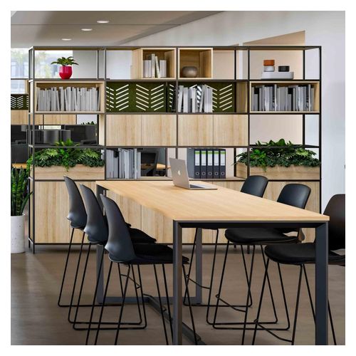 Rhodes Modular Shelf 4-Bay Shelving Configuration 8 Nordic Maple