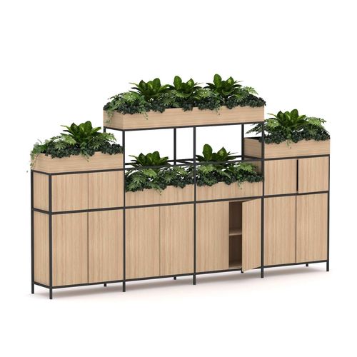 Rhodes Modular Shelf 4-Bay Shelving Configuration 11 New Oak Ravine