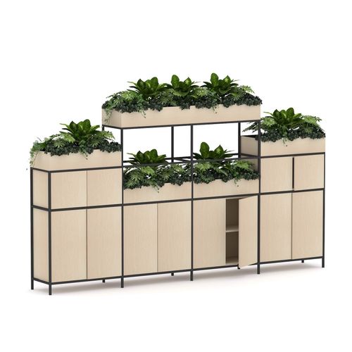 Rhodes Modular Shelf 4-Bay Shelving Configuration 11 Nordic Maple