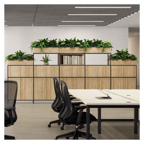 Rhodes Modular Shelf 5-Bay Shelving Configuration 12 Nordic Maple