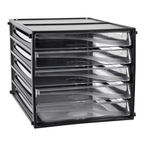 Esselte Desktop Filing Drawers A4 5D Black