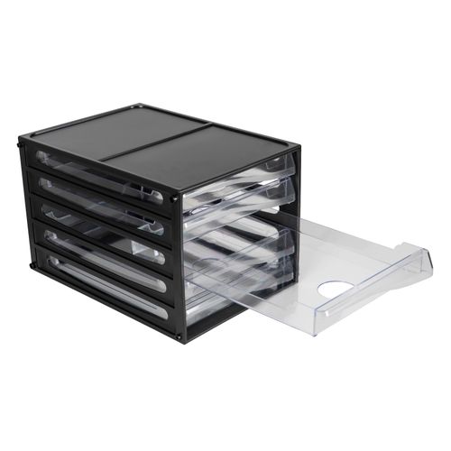 Esselte Desktop Filing Drawers A4 5D Black