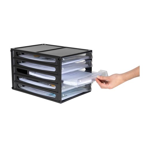 Esselte Desktop Filing Drawers A4 5D Black