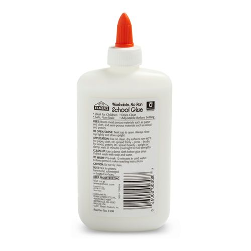 Elmers Glue E308 Pourable Non-Toxic 225mL White