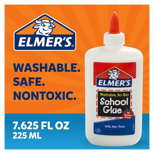 Elmers Glue E308 Pourable Non-Toxic 225mL White