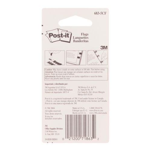 Post-It Flags Assorted Colours 12 x 45mm 5-Pack