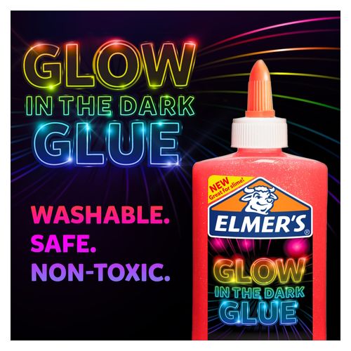 Elmers Glue Glow In Dark Pink 148mL Pack 3