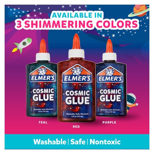 Elmers Glue Cosmic Teal/Purple 148mL Pack 3