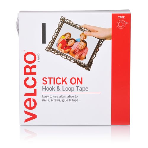 Velcro Fastener Stick On Hook & Loop Tape 20mm x 5M White