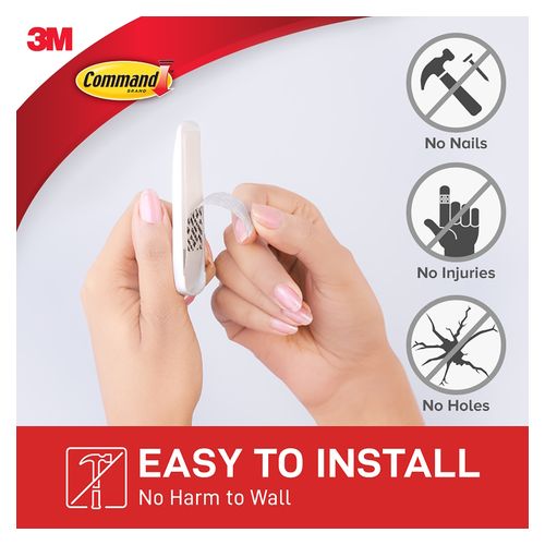 Command Hooks 17001VP-6PK Medium White Pack 6