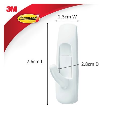 Command Hooks 17001VP-6PK Medium White Pack 6
