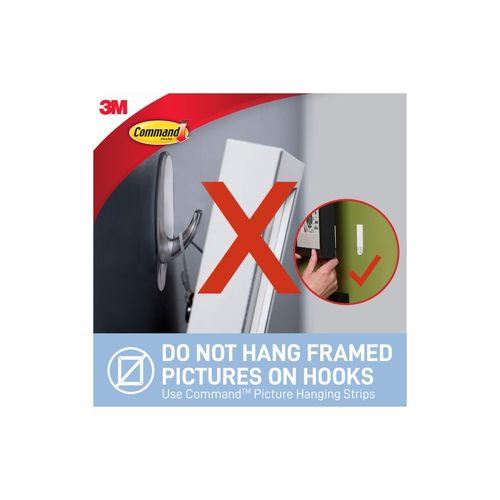 Command 17091CLR Medium Clear Hooks Pack 2