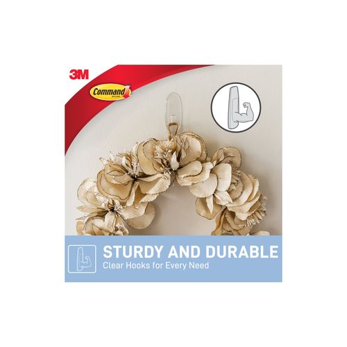 Command 17091CLR Medium Clear Hooks Pack 2