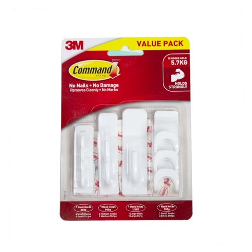 Command Hooks 17500-10 Basic Mix Value Pack Pack 10