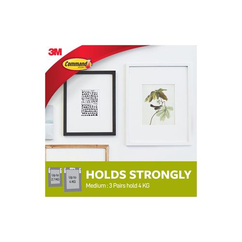 Command 17201BLK Medium Black Picture Hanging Strips Pack 4