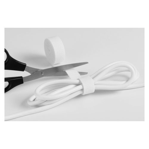 Durable Cavoline Cable Tape Self Grip 20mm x 1M White Pack 10